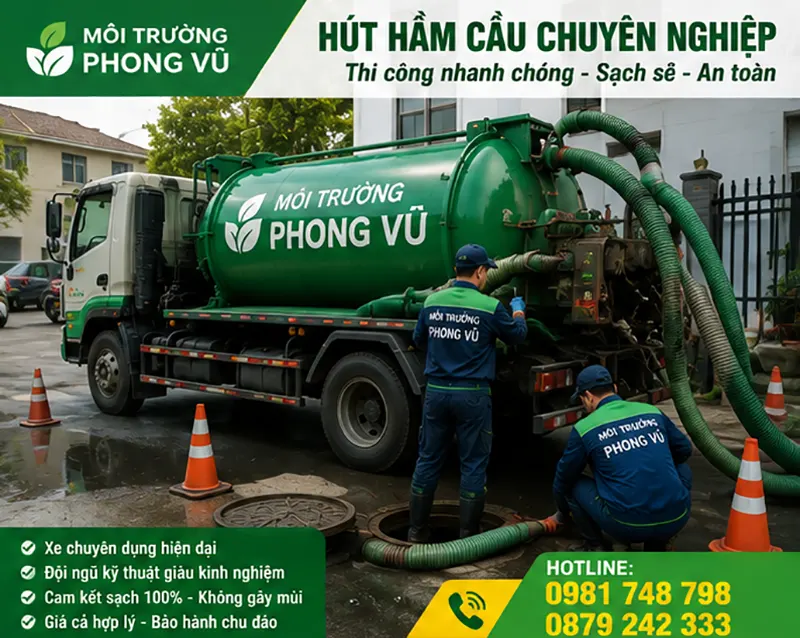 Hơn 20 năm kinh nghiệm trong hút hầm cầu