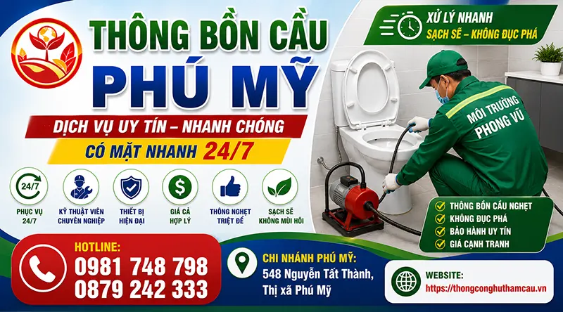Môi Trường Phong Vũ - Chuyên thông bồn cầu Phú Mỹ