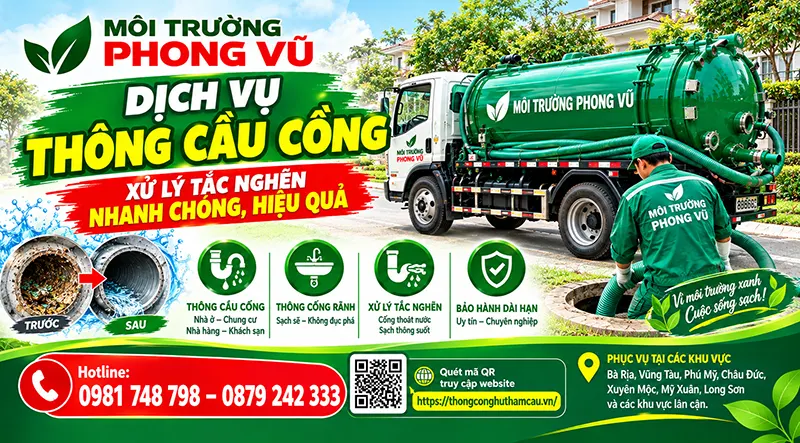Dịch Vụ Thông Cầu Cống – Xử Lý Tắc Nghẽn Nhanh Chóng, Hiệu Quả